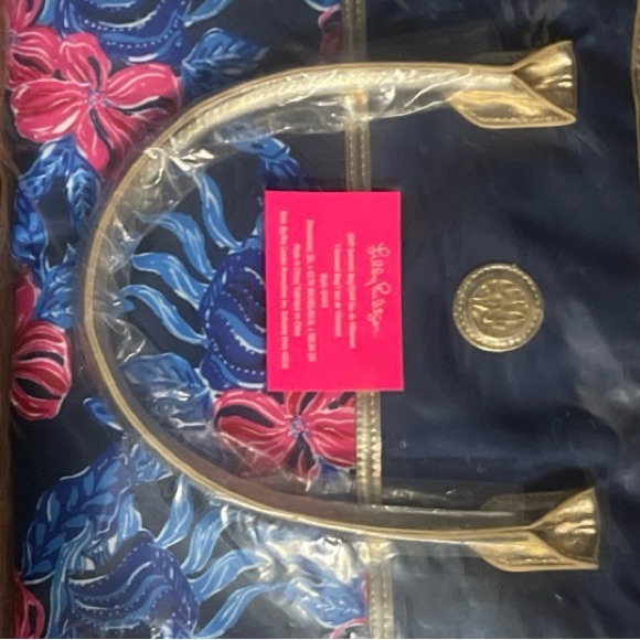 NWT Lilly Pulitzer Hanging Garment Bag Low Tide Navy Its Ofishell - Picture 6 of 9